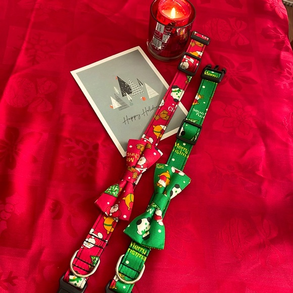 Festive holiday dog collars, pack of 2 - Picture 1 of 6